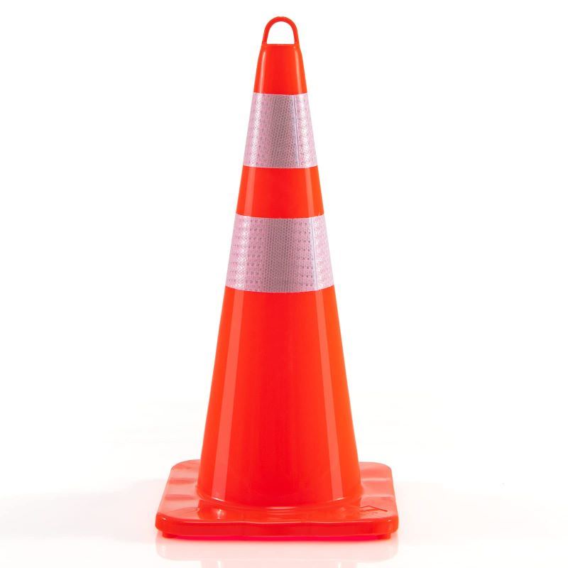 10 Pack 28" Traffic Safety Cones W/Reflective Collars