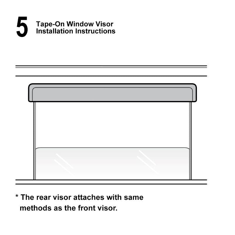 4pcs Shade Deflector Window Visors For 14-20 Jeep Cherokee